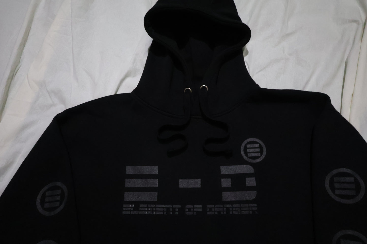 Element Of Danger - E-D Come Round My Way! (Black On Black) Unisex Hoodie