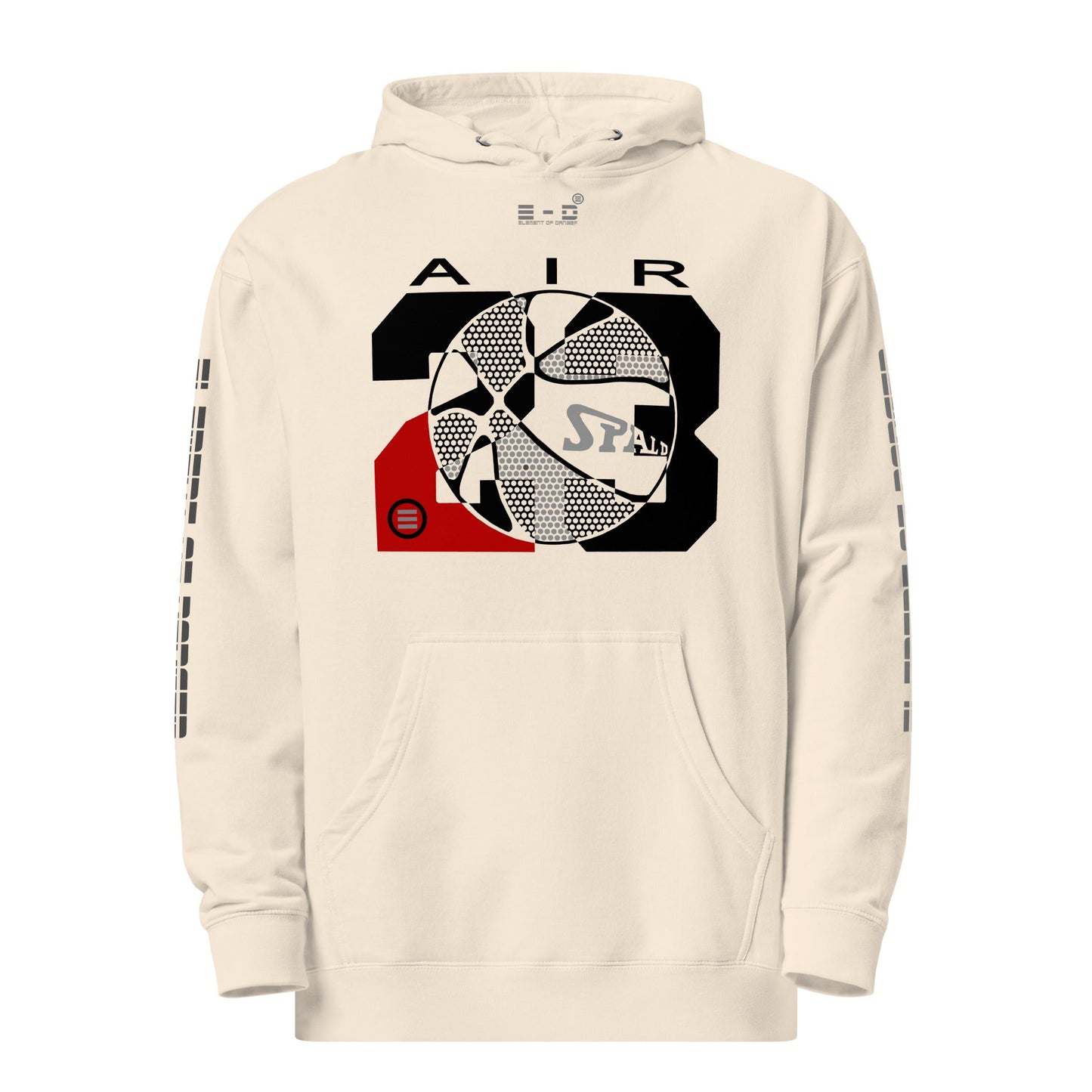 Element Of Danger - Air 23 M.J. Nuked Unisex midweight hoodie(infraRed,Silver,Char,Blk)