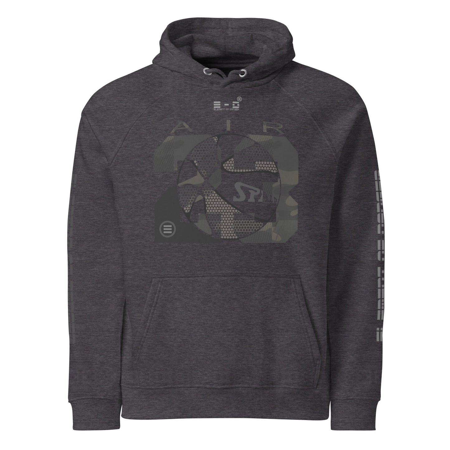 Element Of Danger - Air 23 Multicam M.J. Nuked Unisex eco raglan hoodie(multicam,tan,char,blk)