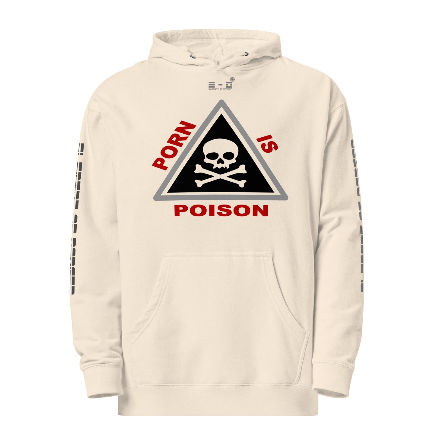 Element Of Danger - Porn Is Poison / Stop Whack'N Off Unisex midweight hoodie(red,blk,silver)