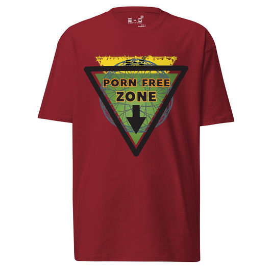 Element Of Danger - Porn Free Zone Men’s premium heavyweight tee