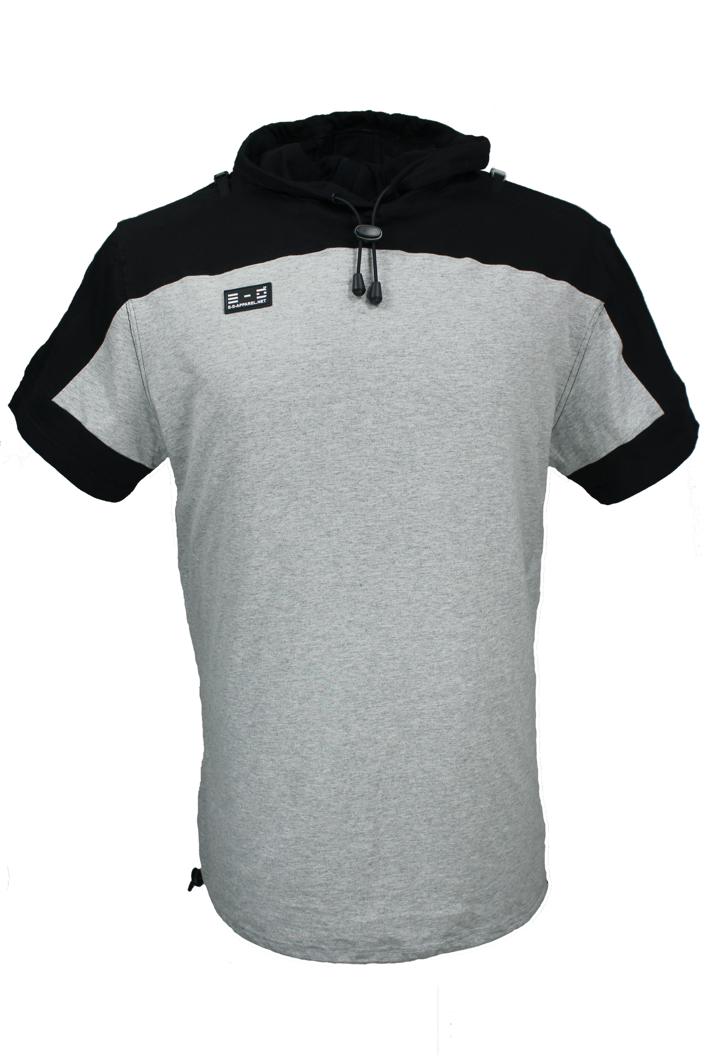 Element Of Danger - Shoulder Strapped T- Shirt Hoodie - (Grey/Black)